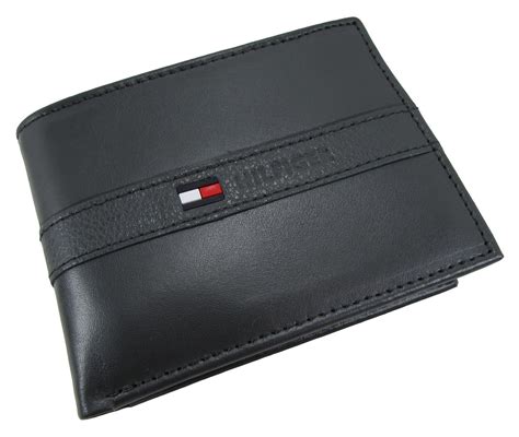 tommy hilfiger men's leather wallet.